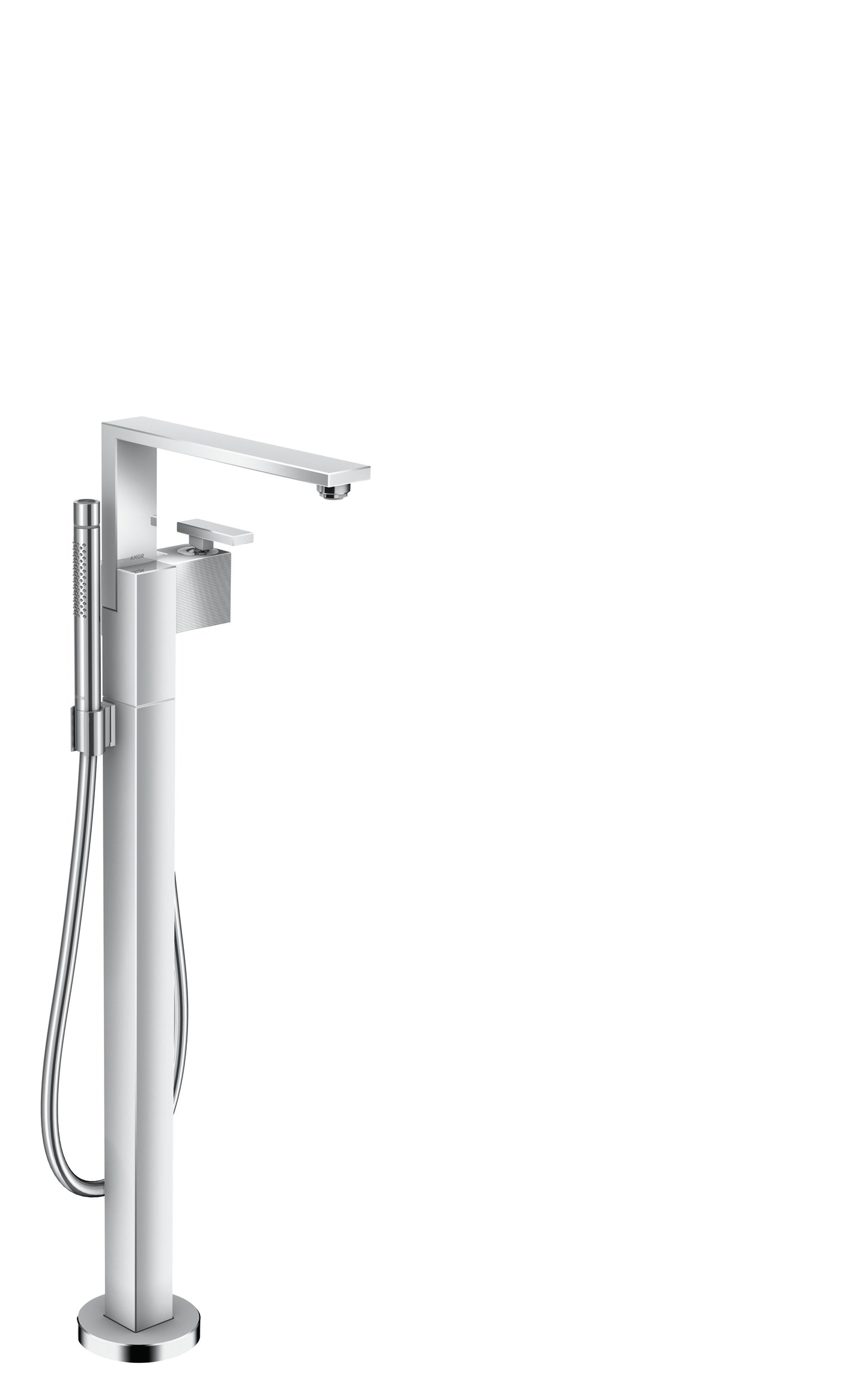 AXOR Edge Freestanding Tub Filler Trim with 1.75 GPM Handshower - Diamond Cut