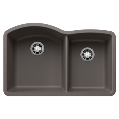 BLANCO 443101 Diamond 1-3/4 Double Bowl Kitchen Sink - Volcano Gray