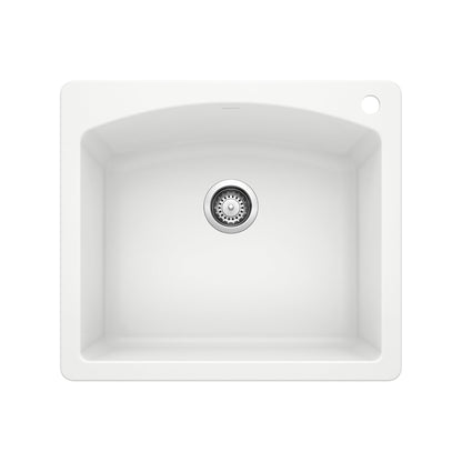BLANCO 440211 Diamond Single Bowl Dual Mount Kitchen Sink - White
