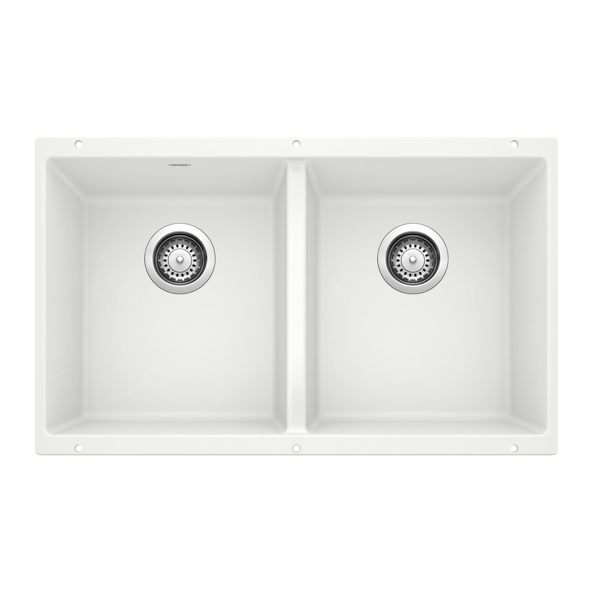 BLANCO 516320 Precis Equal Double Bowl Kitchen Sink - White