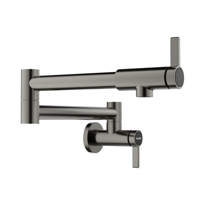 BLANCO Culina II Wall-Mounted Pot Filler - Satin Dark Steel