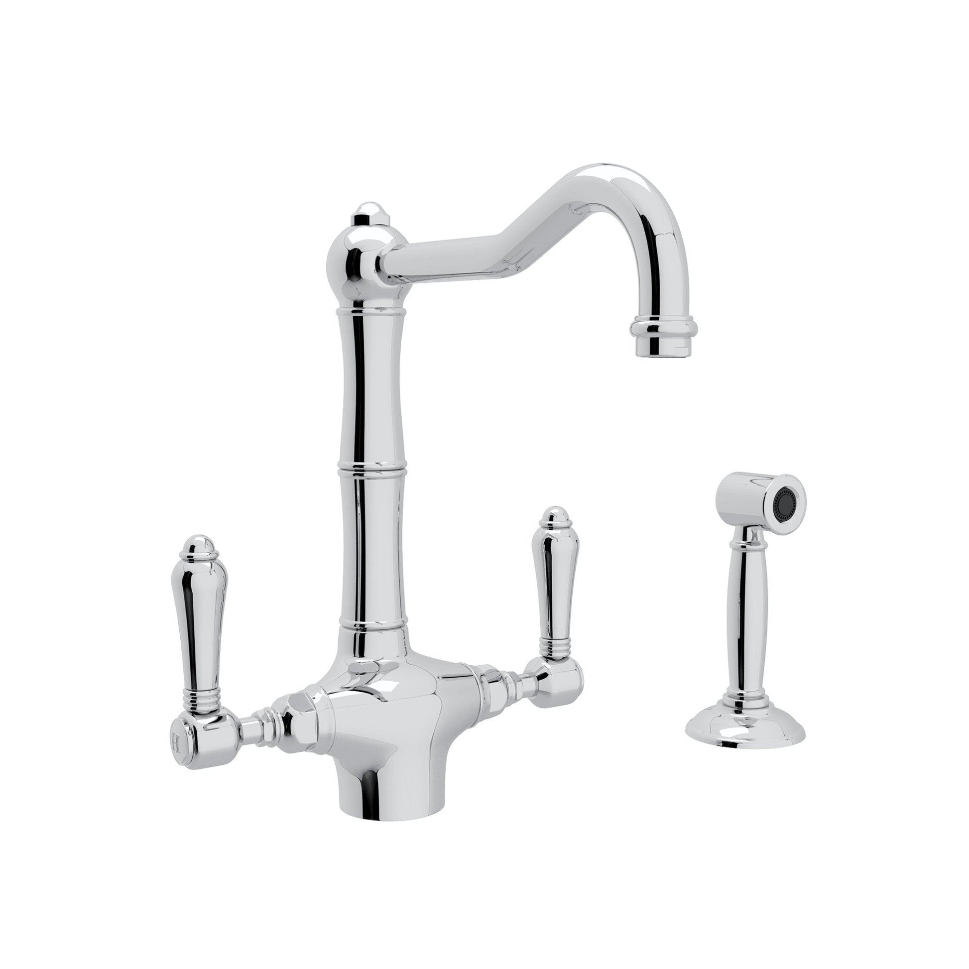 ROHL A1679WS Acqui® Two Handle Kitchen Faucet With Side Spray