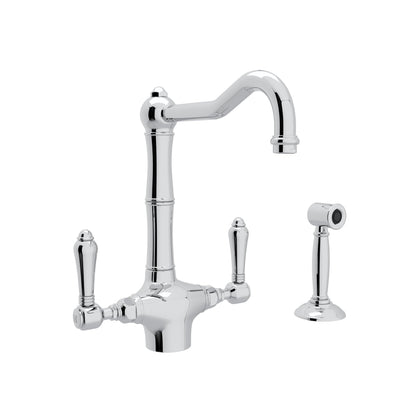 ROHL A1679WS Acqui® Two Handle Kitchen Faucet With Side Spray