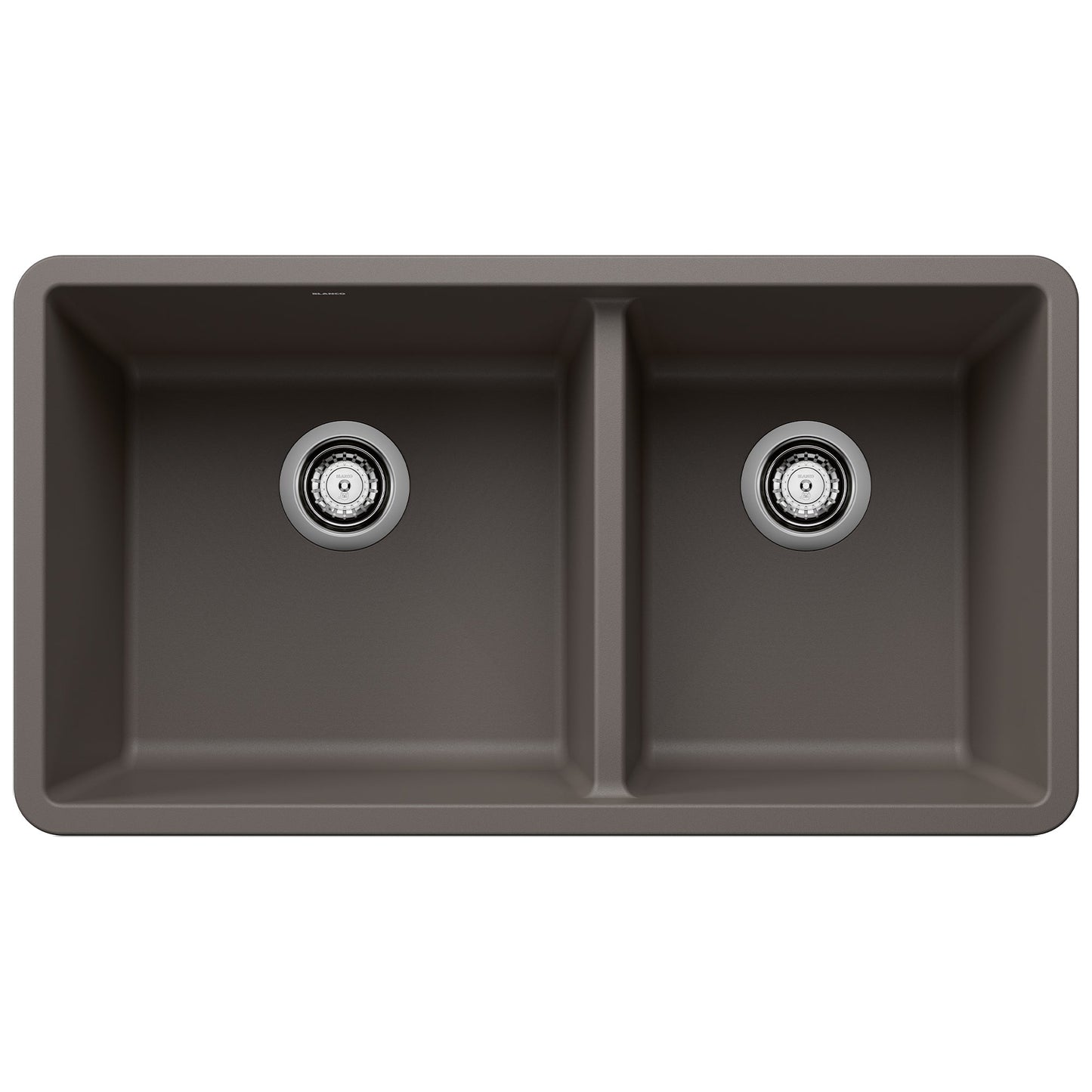 BLANCO 443118 Precis 1-3/4 Double Bowl Kitchen Sink - Volcano Gray