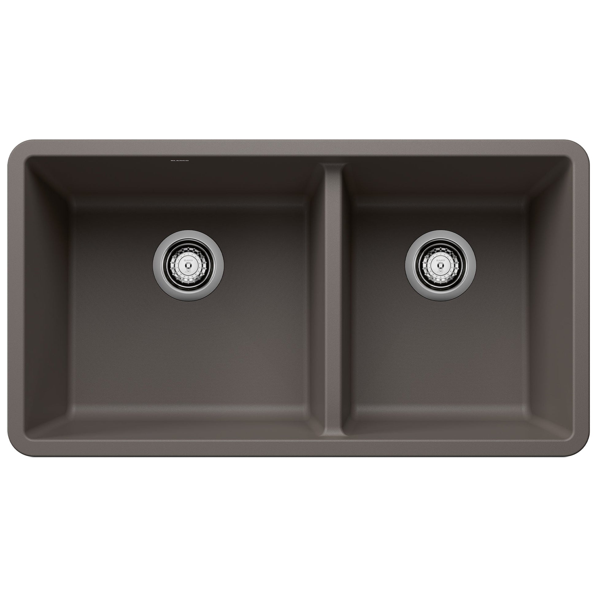 BLANCO 443118 Precis 1-3/4 Double Bowl Kitchen Sink - Volcano Gray