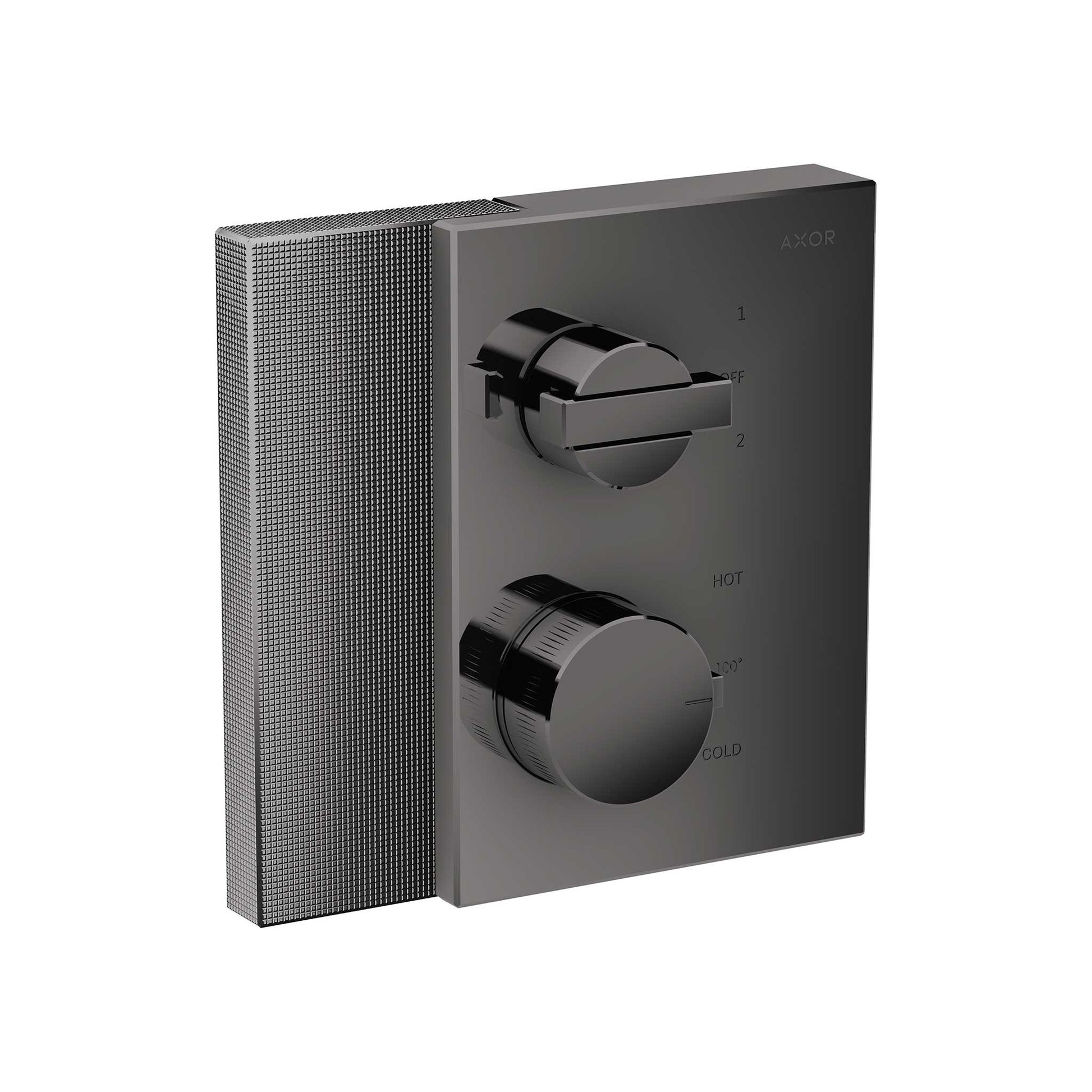 AXOR Edge Thermostatic Trim with Volume Control and Diverter - Diamond Cut