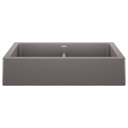 BLANCO 526549 Vintera 33" Equal Double Apron Farmhouse Sink - Metallic Gray