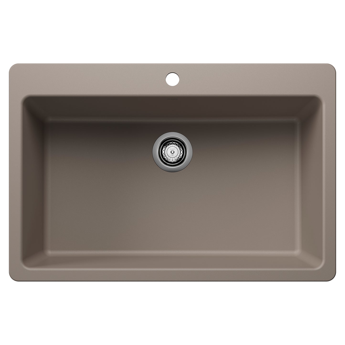 BLANCO Liven SILGRANIT 33" Super Single Dual Mount Kitchen Sink - Truffle