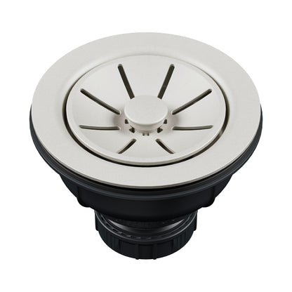 BLANCO Essential Silgranit Color-Matched 3.5" Basket Strainer with Turn-to-Close Design - Soft White