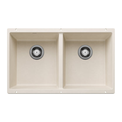 BLANCO 527401 Precis Equal Double Bowl Kitchen Sink - Soft White