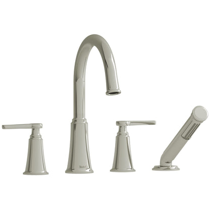 Riobel MMRD12 Momenti 4-Hole Deck Mount Tub Filler with C-Spout