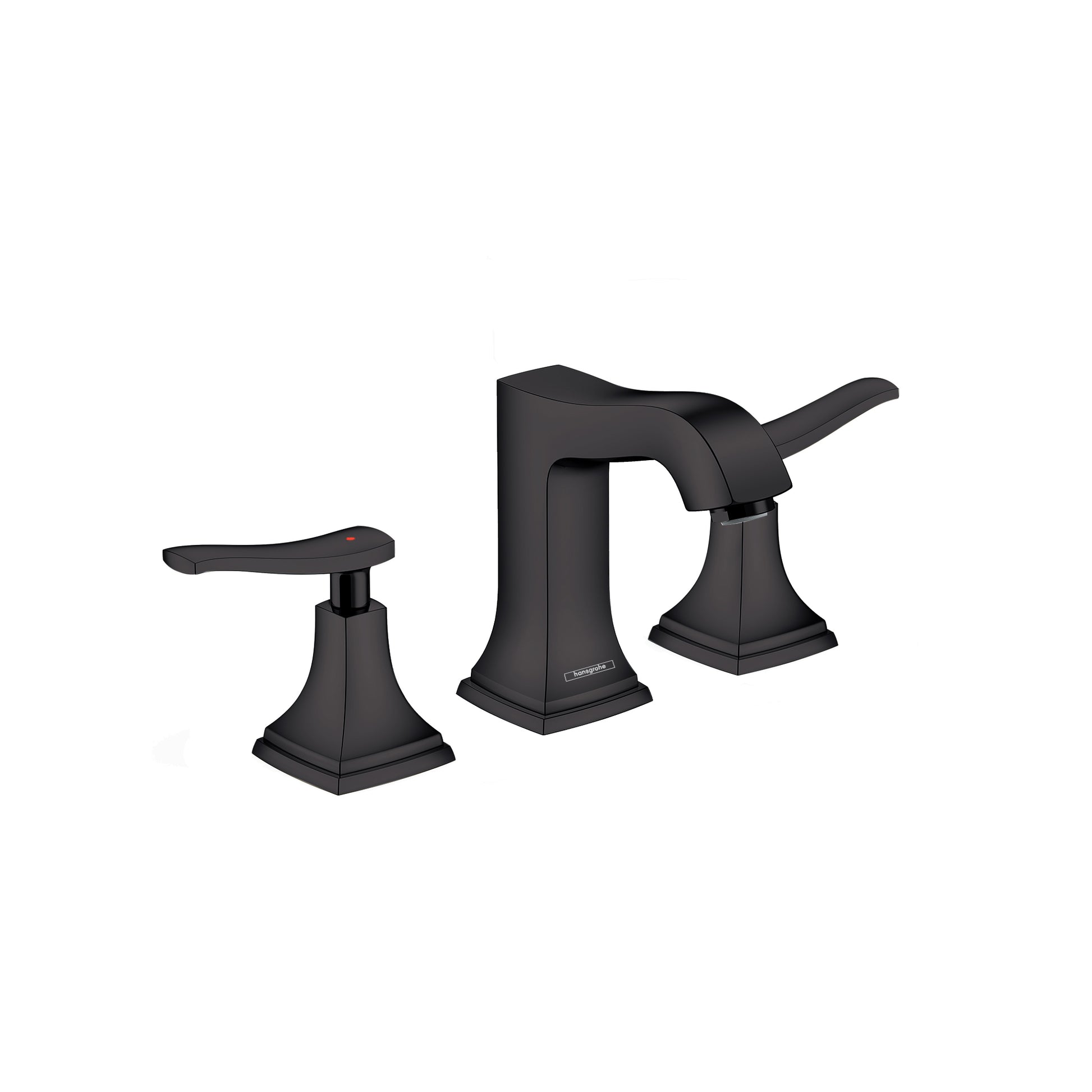 hansgrohe Metropol Classic Widespread Faucet 110 with Lever Handles and Pop-Up Drain, 1.2 GPM