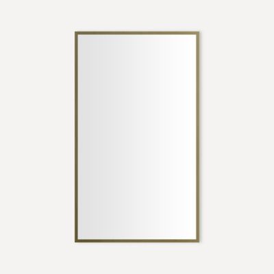 Robern CC2440D4TF87TU Thin Framed Metal Cabinet, 24" x 40" x 4", Aged Brass, Electric Upgrade: Magnetic Strip, Interior Light