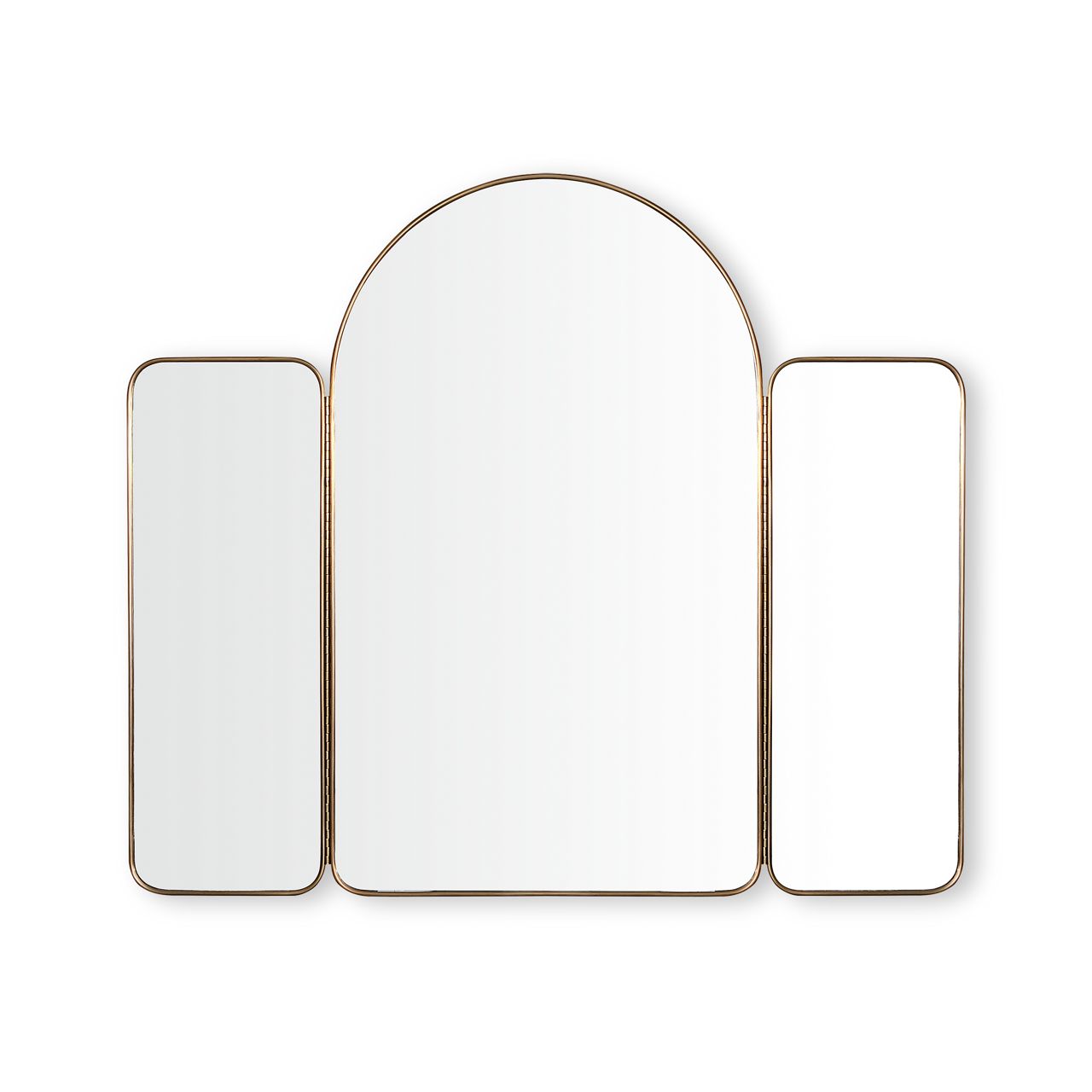 Robern CM4740T87 Triptych Metal Mirror, 47" x 40" x 1-1/16", Aged Brass