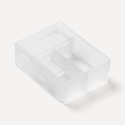 Robern GLASSBIN6.38 Glass Bin, Divided, 4-7/8" x 6-3/8" x 2-1/8"