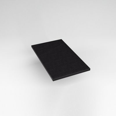 Robern TF13G90 Quartz Stone Vanity Top, 13" x 3/4" x 22", Dry Top, Lava Black