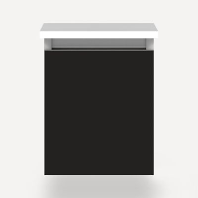 Robern VM12H2D21F28S 12" x 15" x 21", Matte Black, Full Drawer, Selectable Night Light, 2700K/4000K Temperature (Warm/Cool Li