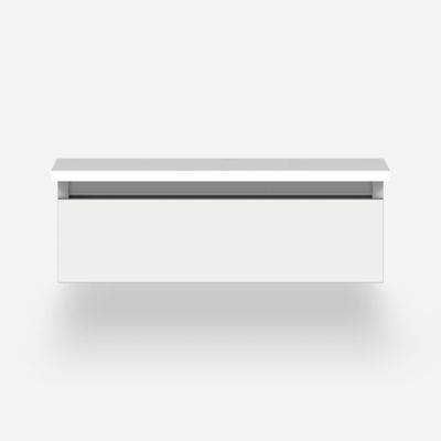 Robern VM24H1D21P19S 24" x 7-1/2" x 21", Satin White, Plumbing Drawer, Selectable Night Light, 2700K/4000K Temperature (Warm/