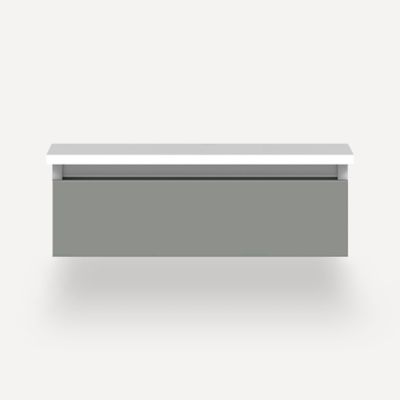 Robern VM24H1D21R27S 24" x 7-1/2" x 21", Matte Gray, False Front Drawer, Selectable Night Light, 2700K/4000K Temperature (War