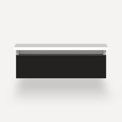Robern VM24H1D21R28N 24" x 7-1/2" x 21", Matte Black, False Front Drawer