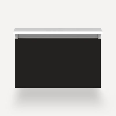Robern VM24H2D21P28S 24" x 15" x 21", Matte Black, Plumbing Drawer, Selectable Night Light, 2700K/4000K Temperature (Warm/Coo
