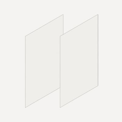 Robern VM2SKH4D21-19 Cartesian & Side Kit, 30" H x 21" D, Pair Side Kits, Satin White