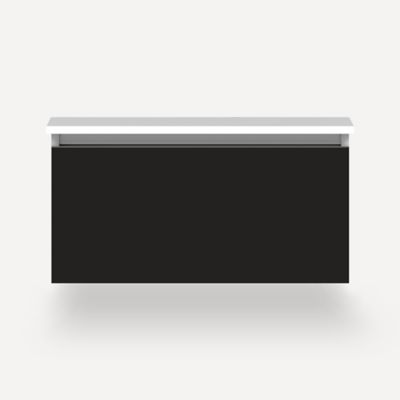 Robern VM30H2D21F28N 30" x 15" x 21", Matte Black, Full Drawer