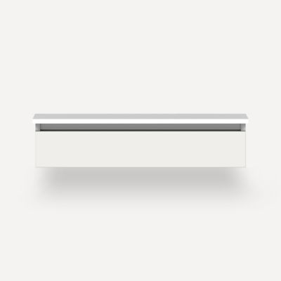 Robern VM36H1D21F19S 36" x 7-1/2" x 21", Satin White, Full Drawer, Selectable Night Light, 2700K/4000K Temperature (Warm/Cool