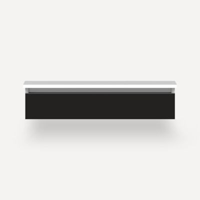 Robern VM36H1D21F28N 36" x 7-1/2" x 21", Matte Black, Full Drawer