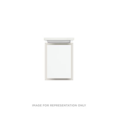Robern VP12H2D21F27N77 Modular Vanity, 12" x 15" x 21", Matte Gray, Polished Nickel Frame, Full Drawer