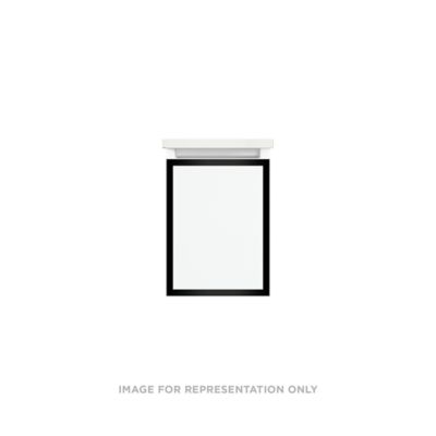 Robern VP12H2D21F28S83 Modular Vanity, 12" x 15" x 21", Matte Black, Matte Black Frame, Full Drawer, Selectable Night Light, 