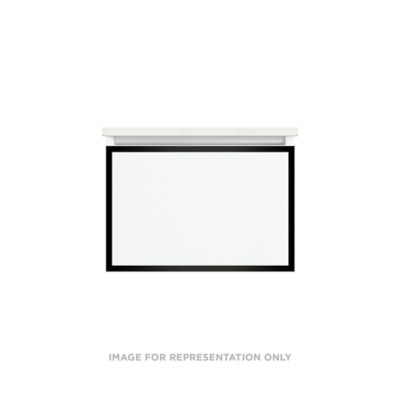 Robern VP24H2D21F21S83 Modular Vanity, 24" x 15" x 21", White, Matte Black Frame, Full Drawer, Selectable Night Light, 2700K/