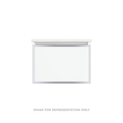 Robern VP24H2D21F28N76 Modular Vanity, 24" x 15" x 21", Matte Black, Chrome Frame, Full Drawer
