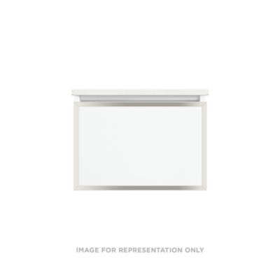 Robern VP24H2D21P11N77 Modular Vanity, 24" x 15" x 21", Tinted Gray Mirror, Polished Nickel Frame, Plumbing Drawer