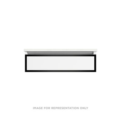 Robern VP30H1D21P27N83 Modular Vanity, 30" x 7-1/2" x 21", Matte Gray, Matte Black Frame, Plumbing Drawer