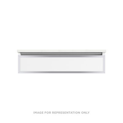 Robern VP36H1D21R28S76 Modular Vanity, 36" x 7-1/2" x 21", Matte Black, Chrome Frame, False Front Drawer, Selectable Night Li
