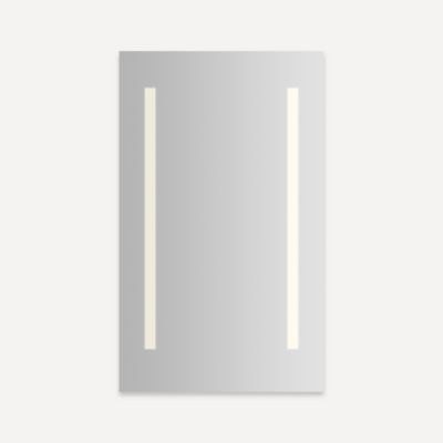 Robern YC2440D4P1R3 Vitality Lighted Cabinet, 24" x 40" x 4", Columnn Light Pattern, Soft White (3000K), Dimmable, Electrical
