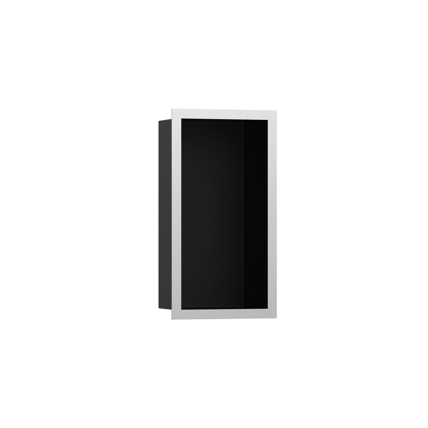 hansgrohe XtraStoris Individual Wall Niche Matte Black with Design Frame 12"x 6"x 4"