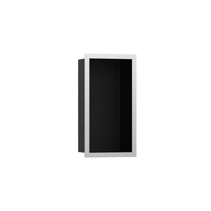 hansgrohe XtraStoris Individual Wall Niche Matte Black with Design Frame 12"x 6"x 4"