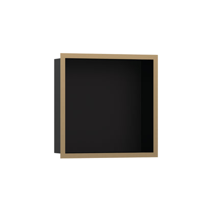 hansgrohe XtraStoris Individual Wall Niche Matte Black with Design Frame 12"x 12"x 4"