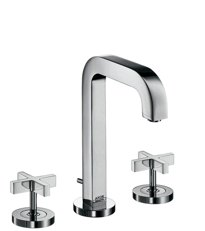AXOR Citterio Widespread Faucet 170 with Cross Handles and Pop-Up Drain, 1.2 GPM