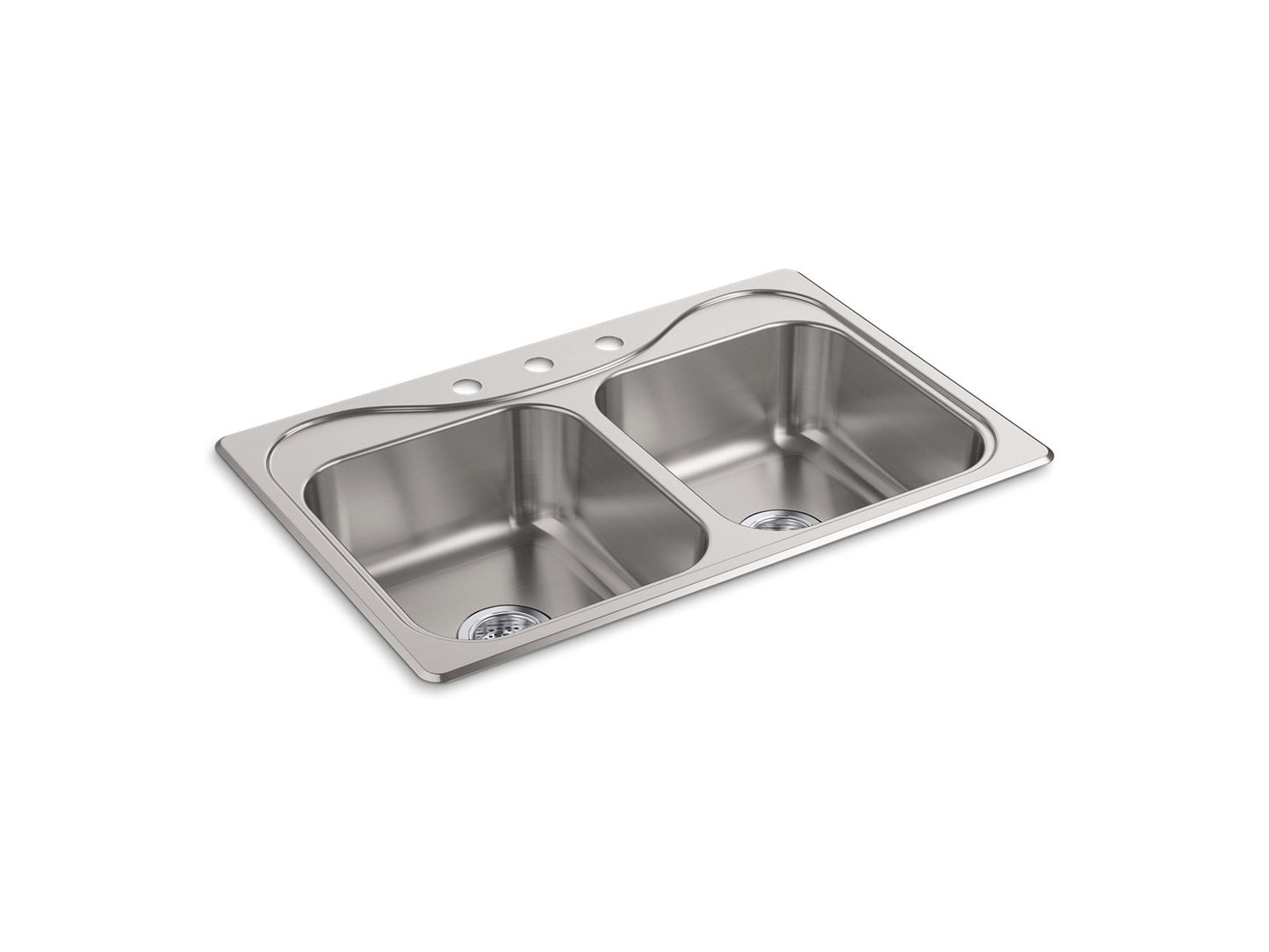 Sterling 11400-3 Southhaven 33" Top-mount Double-bowl Kitchen Sink, Stainless Steel