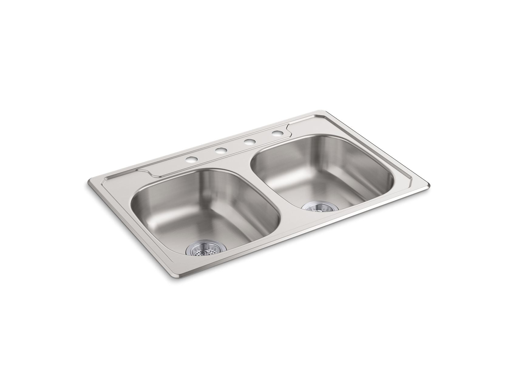 Sterling 14633-4 Middleton 33" Top-mount Double-bowl Kitchen Sink, Stainless Steel