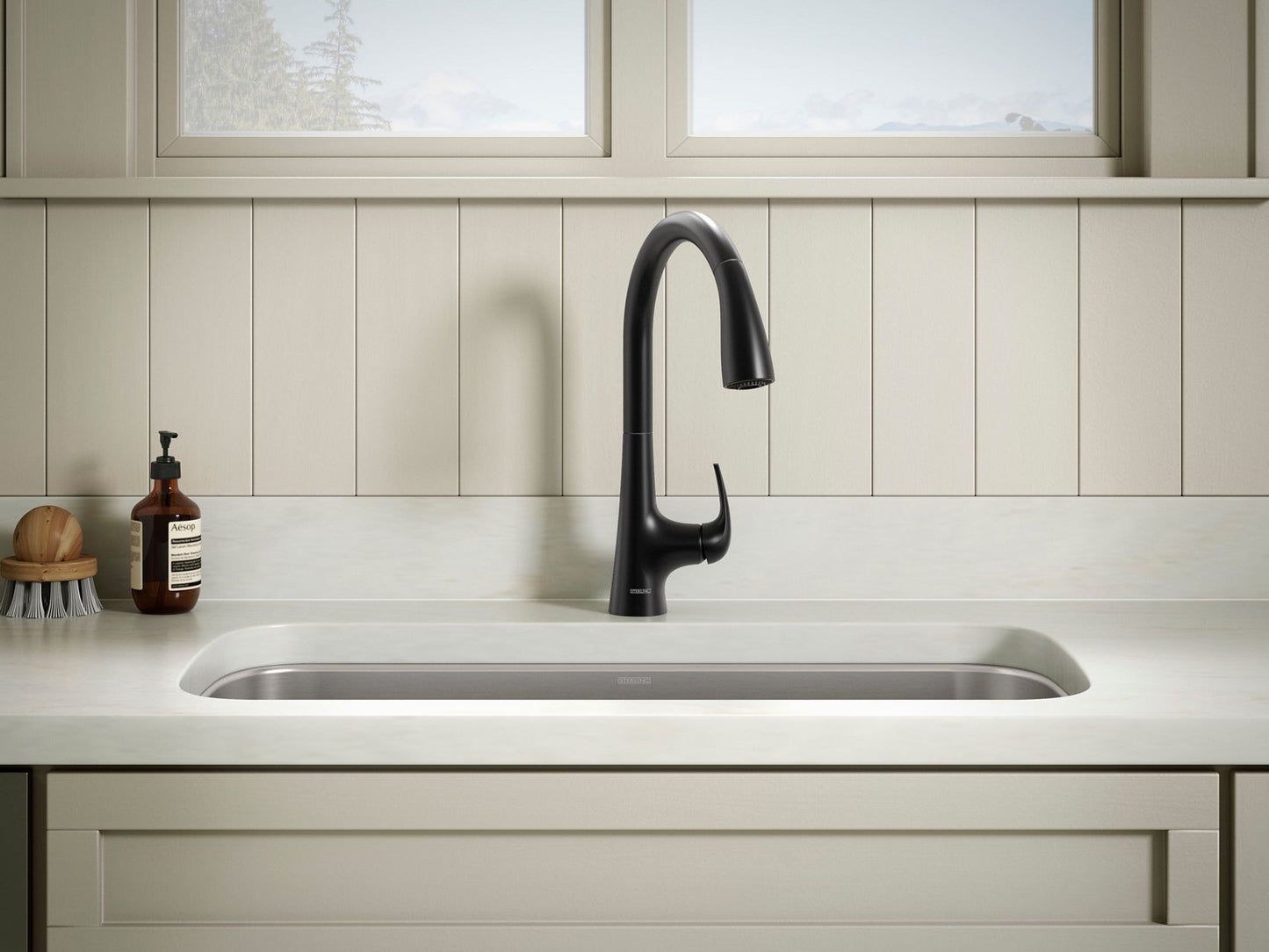 Sterling 24274 Medley Pull-down Single-handle Kitchen Faucet, Matte Black