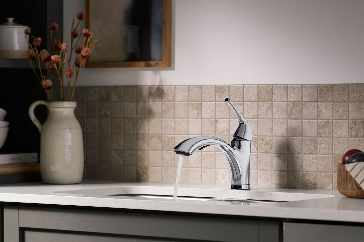 Sterling 24275 Medley Pull-out Single-handle Kitchen Faucet, Polished Chrome
