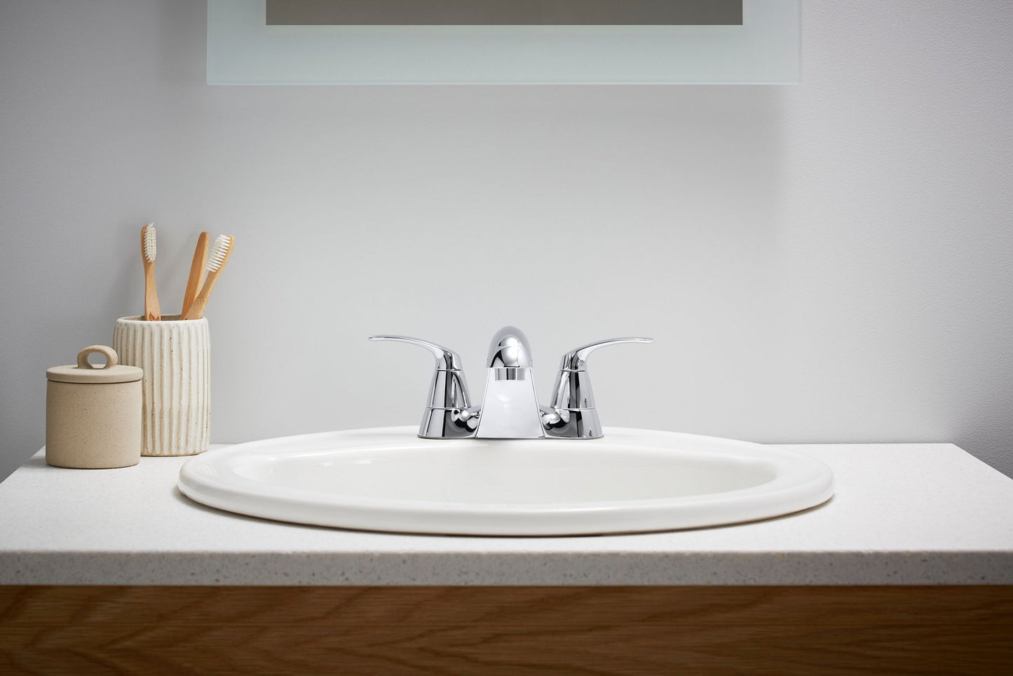 Sterling 24818-4N Valton Centerset Bathroom Sink Faucet, 0.5 GPM, Polished Chrome