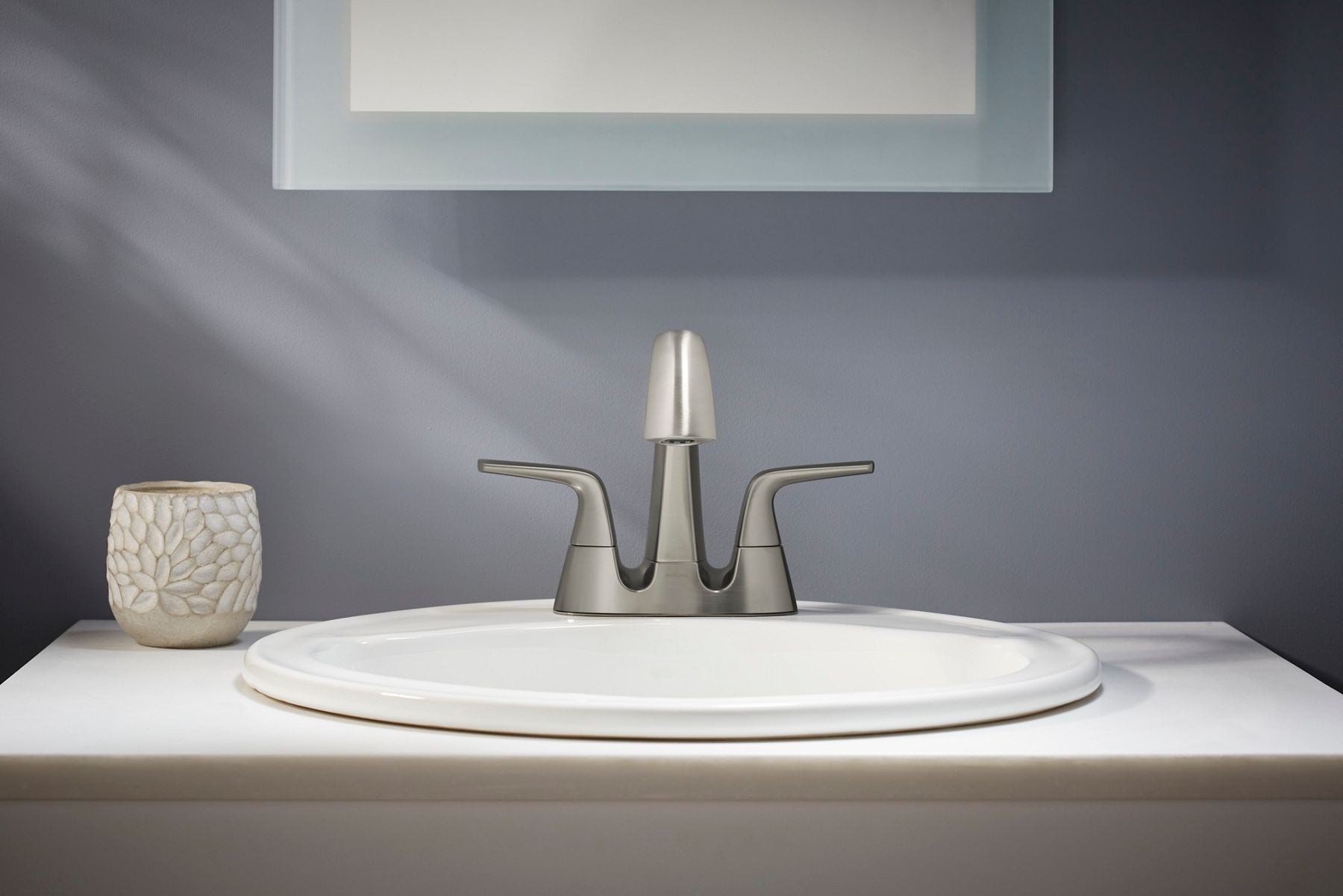 Sterling 27376-4N Medley Centerset Bathroom Sink Faucet, 0.5 GPM, Vibrant Brushed Nickel