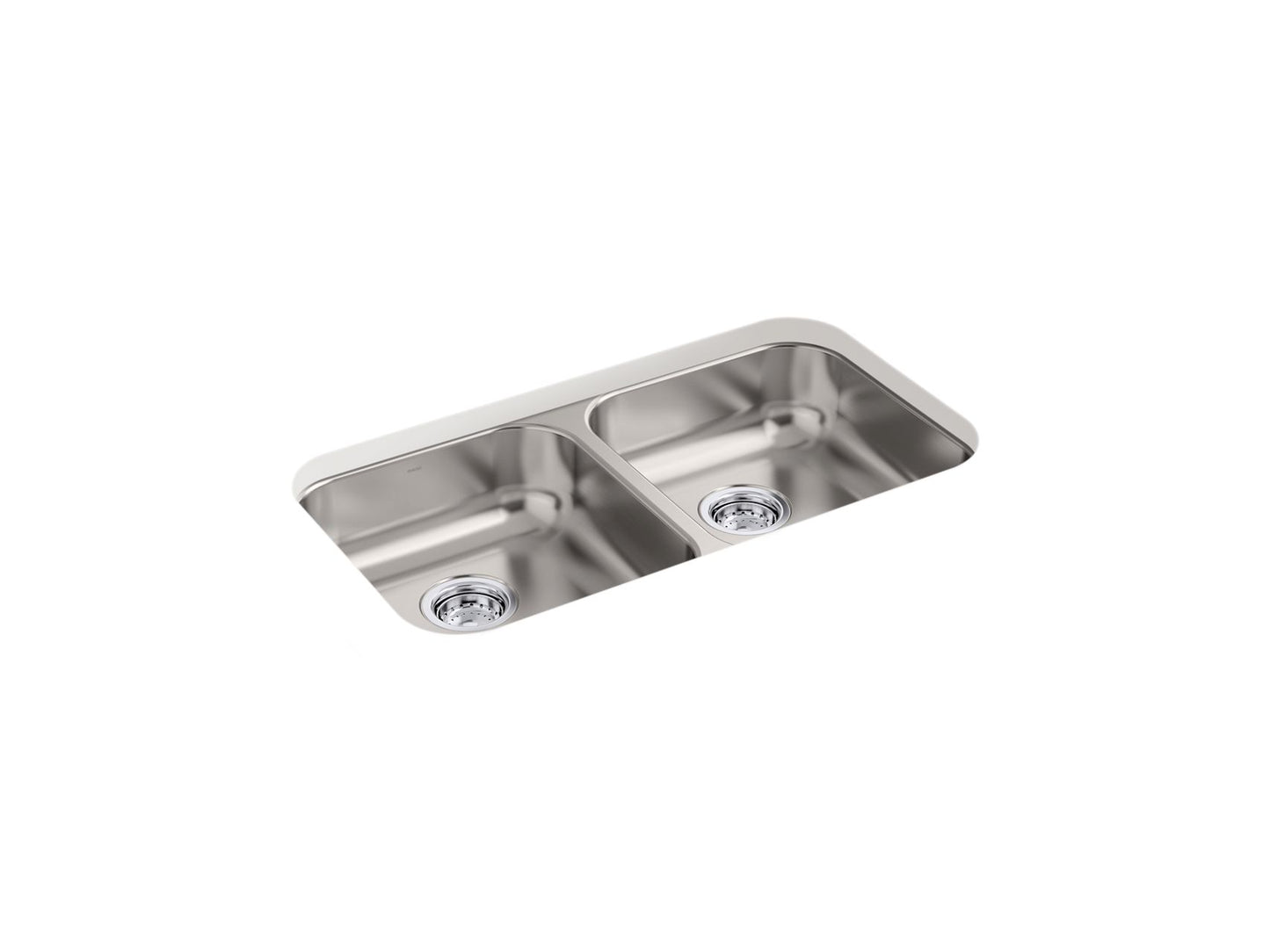 Sterling 32021 McAllister 32" Undermount Double-bowl Kitchen Sink, Stainless Steel
