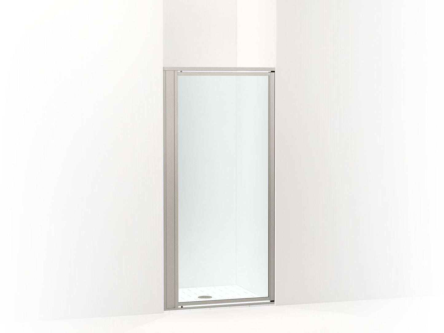 Sterling 33606-3G05 Attend 69" H Pivot Shower Door with 1/8"-thick Glass, Nickel Frame Finish with Smooth/Clear Glass Texture