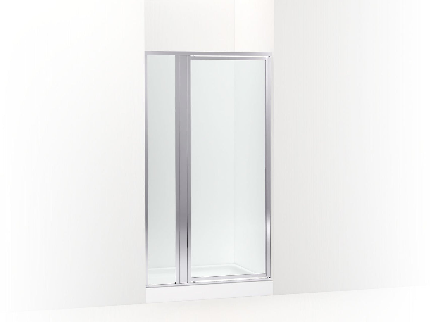 Sterling 33608-3G05 Attend 69" H Pivot Shower Door with 1/8"-thick Glass, Bright Silver